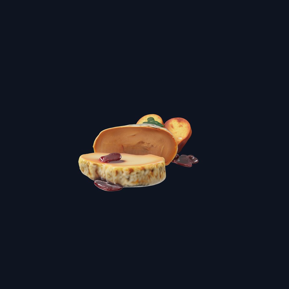Gourmet Pt with Bread and Garnish model pack